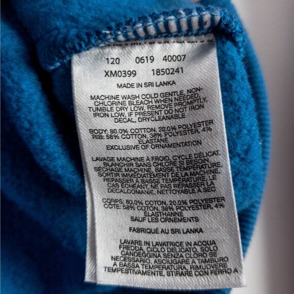 Columbia Graphic Print Hoodie Men’s Medium Blue Pullover Americana Style - Picture 7 of 14